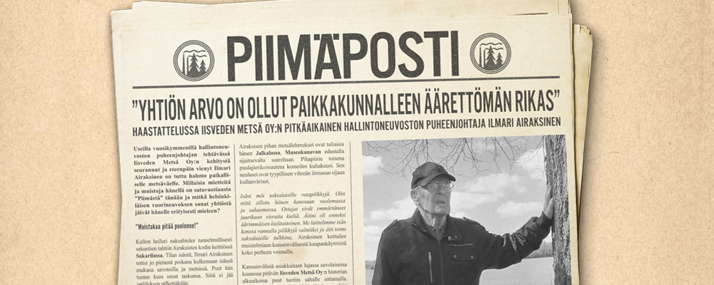 Useilla vuosikymmenillä hallintoneuvoston puheenjohtajan tehtävässä Iisveden Metsä Oy:n kehitystä seurannut ja eteenpäin vienyt Ilmari Airaksinen on tuttu hahmo paikalliselle metsäväelle.